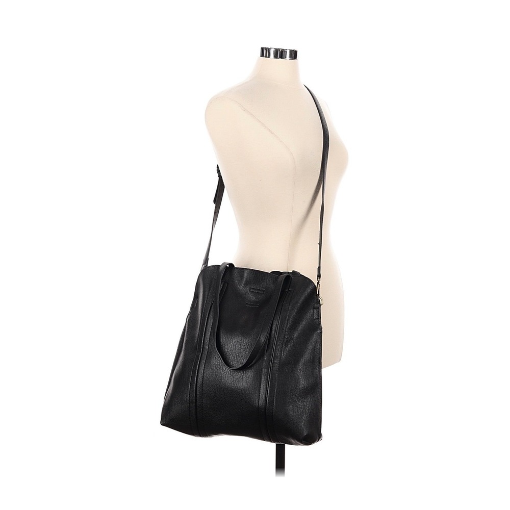 Antik Kraft Tote Bag Women Large Black Excellent 2-in-1 Crossbody Vegan Leather